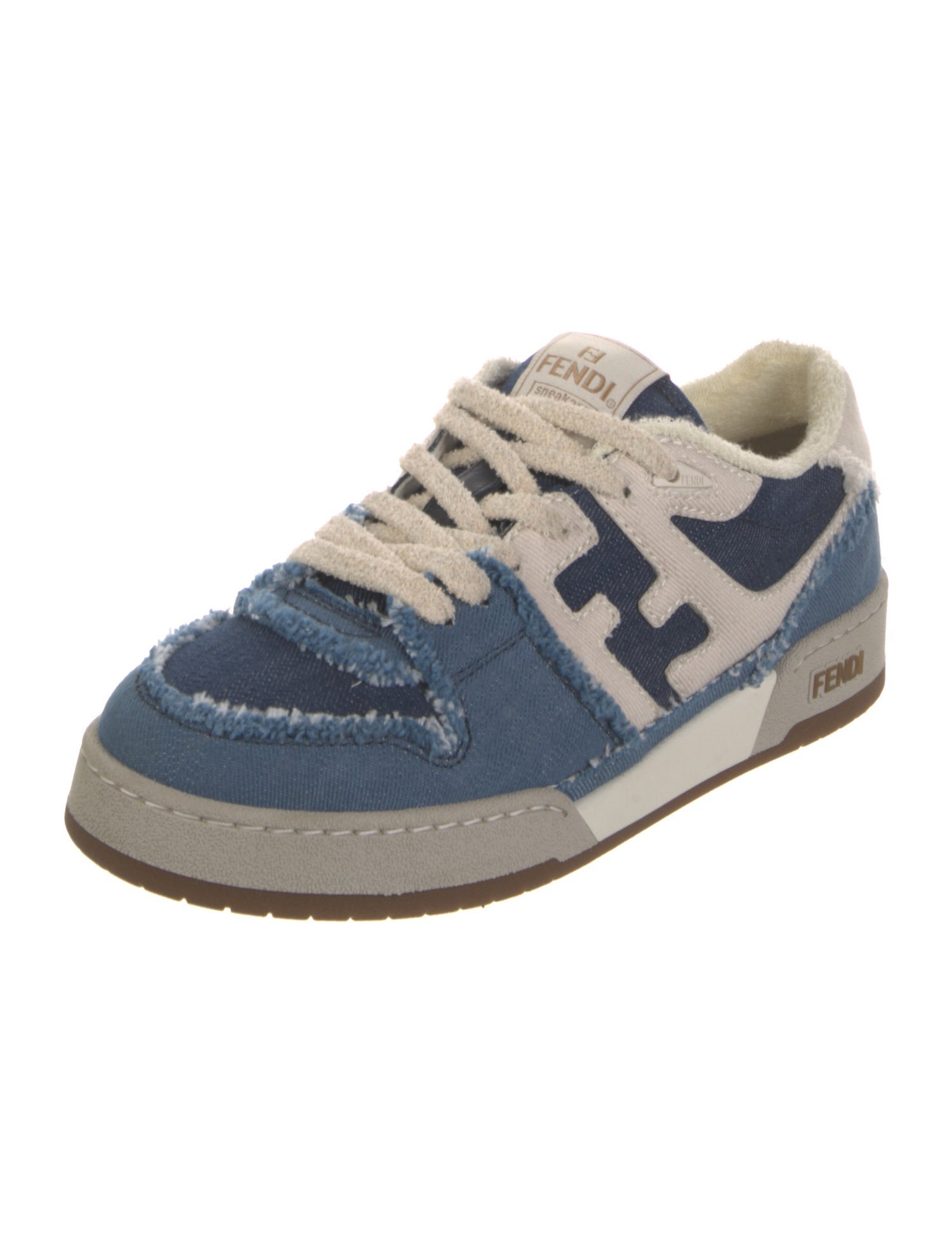 Fendi Denim Printed Sneakers
