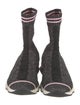 Fendi Striped Glitter Accents Sock Boots