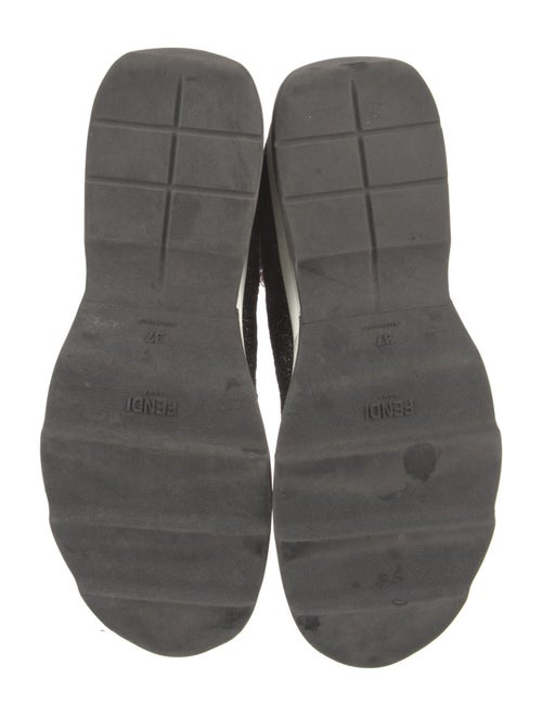 Fendi Striped Glitter Accents Sock Boots