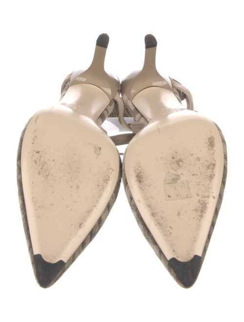 Fendi Zucca FF Logo Canvas Slingback Pumps