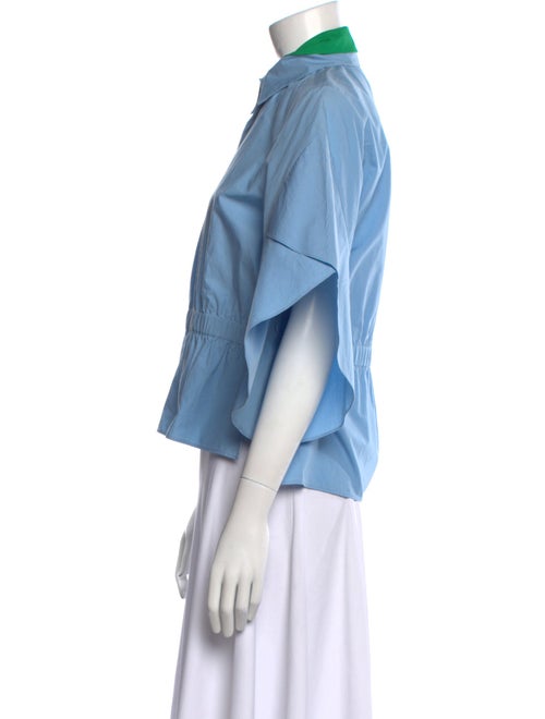 Fendi 2017 Three-Quarter Sleeve Button-Up Top