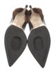 Fendi Leather Fur Trim Pumps