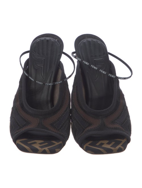 Fendi Zucca FF Logo Mesh Slides