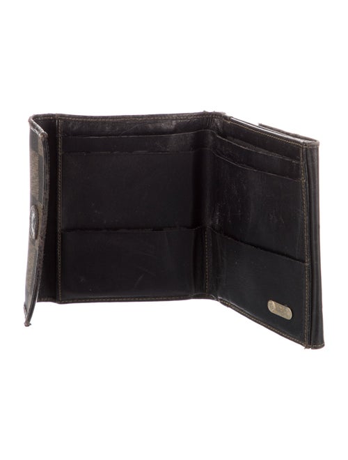 Fendi Pequin Pattern Canvas Wallet