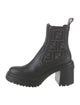 Fendi Zucca FF Logo Leather Combat Boots
