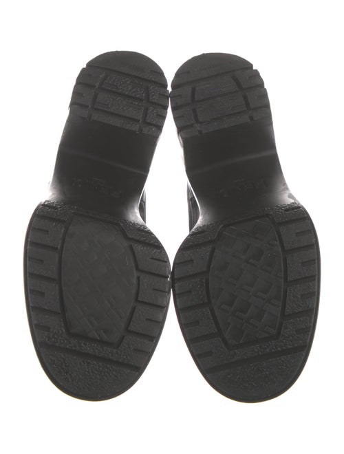 Fendi Zucca FF Logo Leather Combat Boots