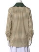 Fendi Plaid Print Long Sleeve Button-Up Top