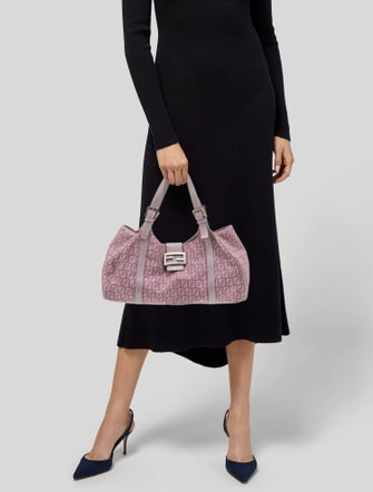 Fendi Zucchino FF Shoulder Bag