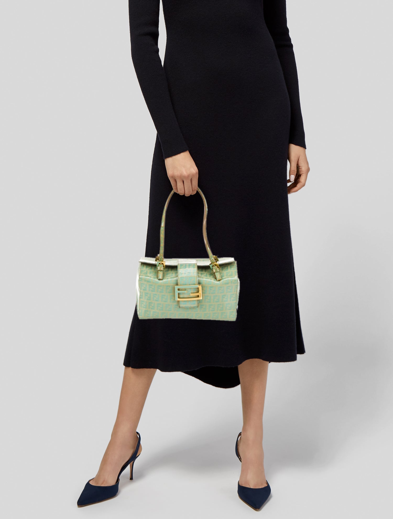 Fendi Zucca FF Top Handle Bag Vintage