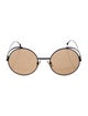 Fendi Zucca FF Logo Round Sunglasses