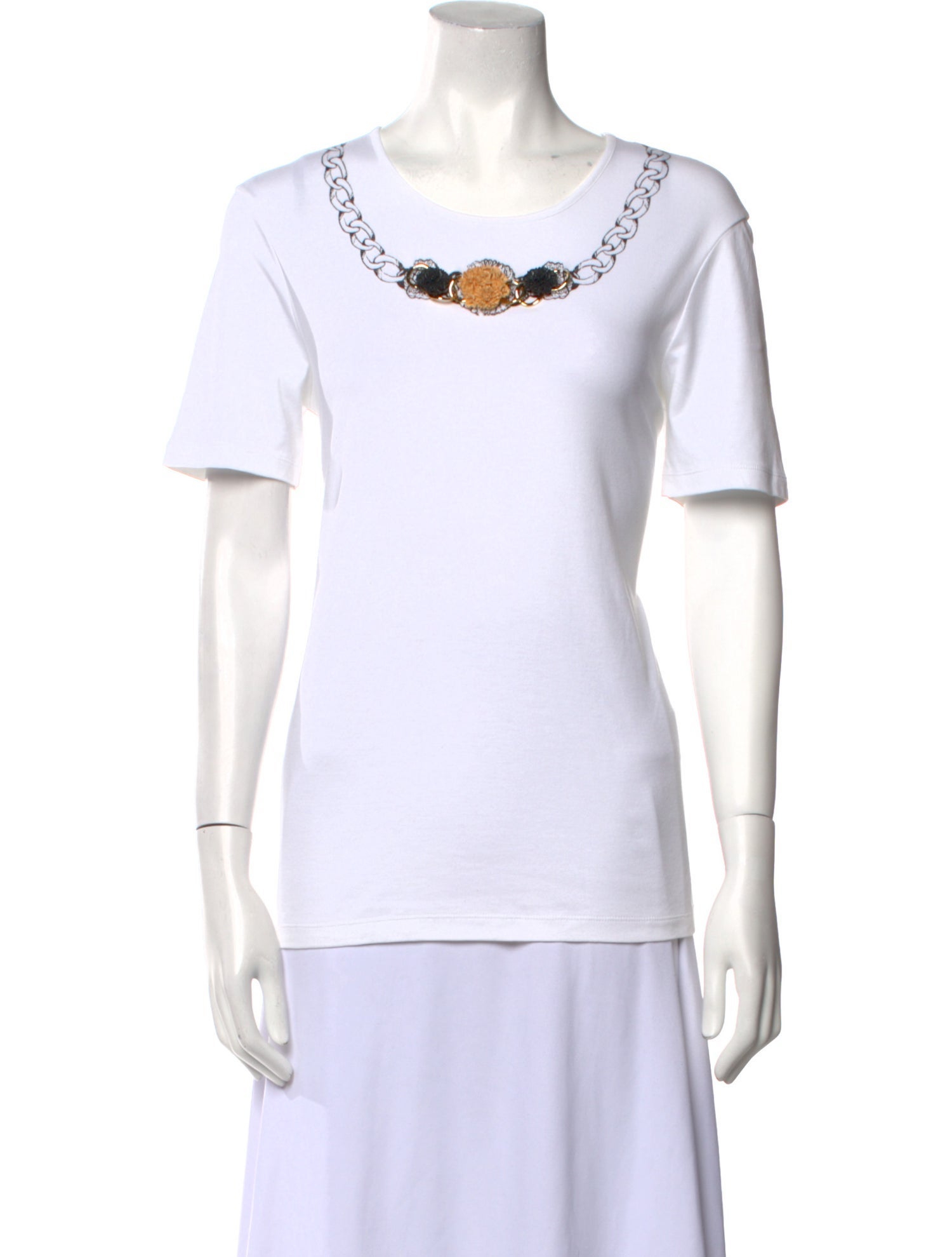 Fendi Scoop Neck Short Sleeve T-Shirt w/ Tags