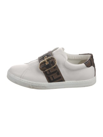 Fendi Zucca FF Logo Leather Sneakers
