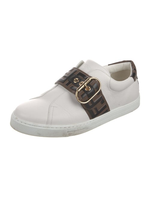 Fendi Zucca FF Logo Leather Sneakers