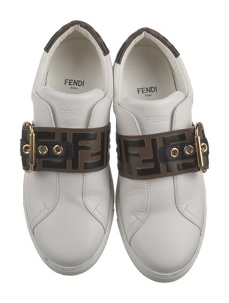 Fendi Zucca FF Logo Leather Sneakers