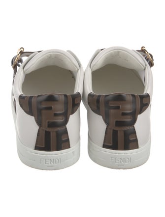 Fendi Zucca FF Logo Leather Sneakers