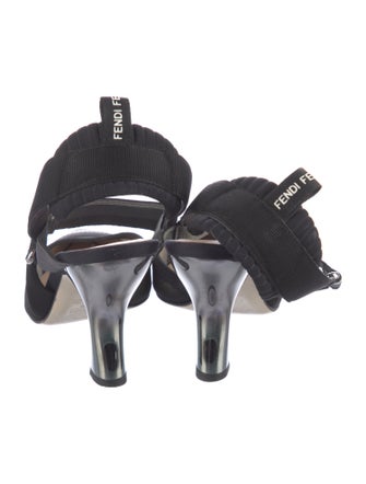 Fendi Zucca FF Logo Mesh Slingback Pumps