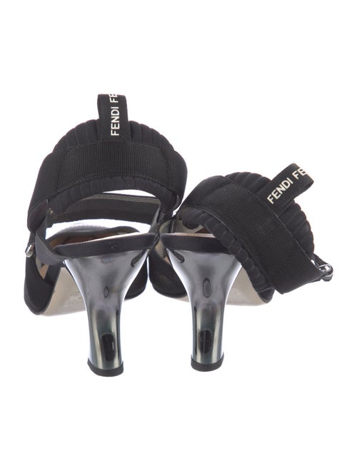 Fendi Zucca FF Logo Mesh Slingback Pumps