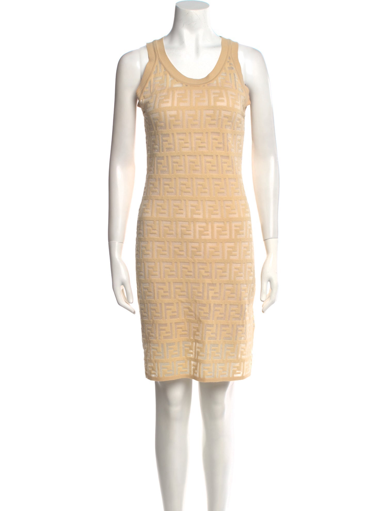 Fendi Scoop Neck Mini Dress