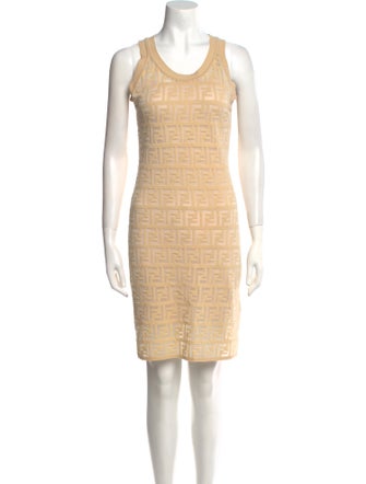 Fendi Scoop Neck Mini Dress