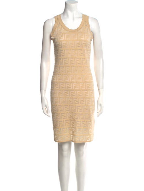 Fendi Scoop Neck Mini Dress