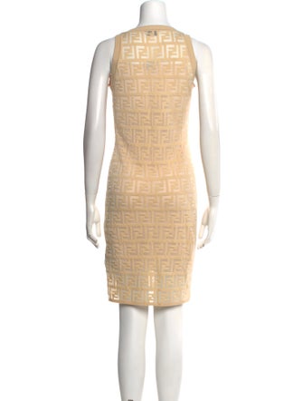 Fendi Scoop Neck Mini Dress