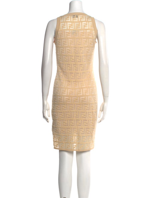 Fendi Scoop Neck Mini Dress