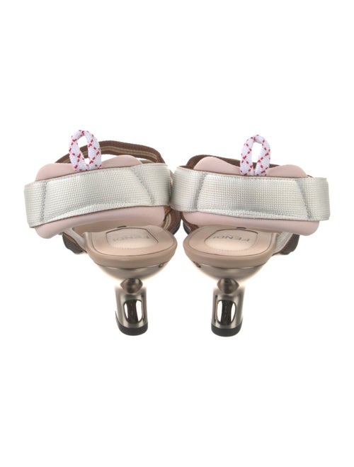 Fendi Zucca FF Logo Mesh Slingback Pumps