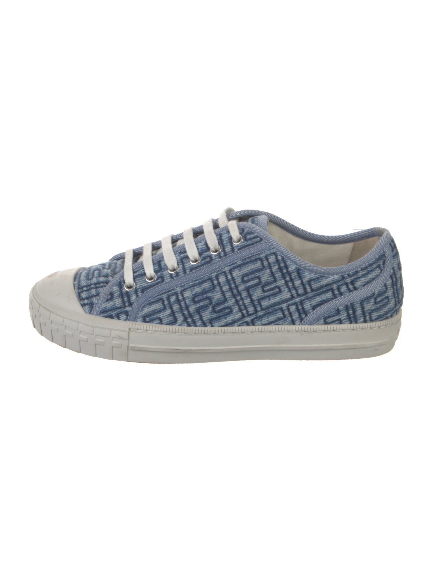Fendi Zucca FF Logo Denim Sneakers