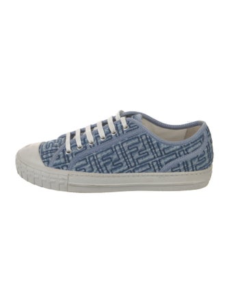 Fendi Zucca FF Logo Denim Sneakers