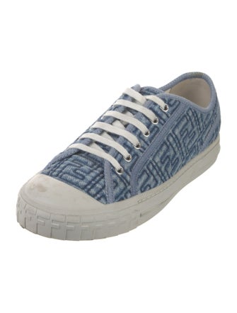 Fendi Zucca FF Logo Denim Sneakers