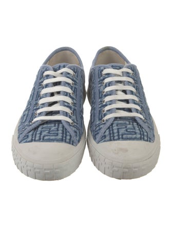 Fendi Zucca FF Logo Denim Sneakers