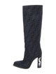 Fendi Zucca FF Logo Terry Cloth Boots