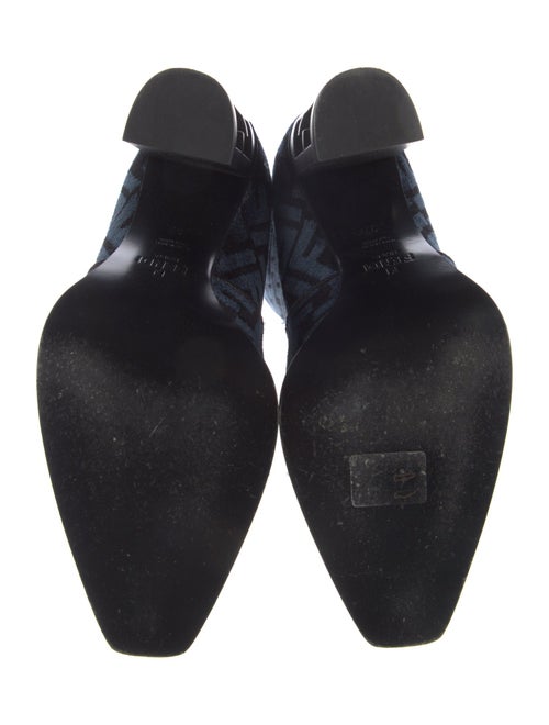 Fendi Zucca FF Logo Terry Cloth Boots