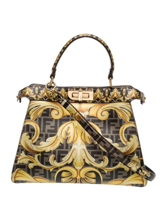 Fendace Leather Versace Peekaboo Medium