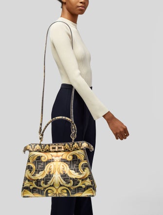 Fendace Leather Versace Peekaboo Medium