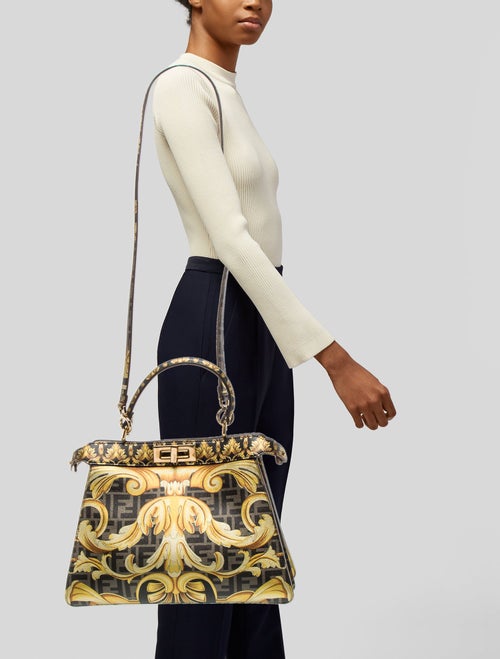 Fendace Leather Versace Peekaboo Medium