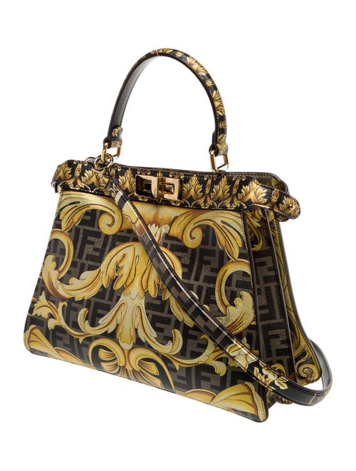 Fendace Leather Versace Peekaboo Medium