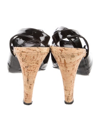 Fendi Patent Leather Slingback Pumps