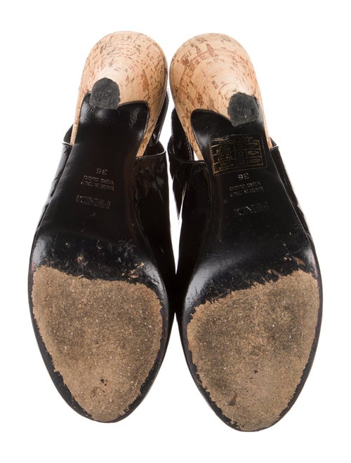 Fendi Patent Leather Slingback Pumps