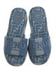 Fendi Printed Embroidered Accent Slides