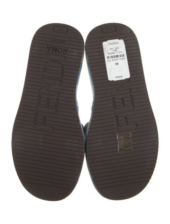 Fendi Printed Embroidered Accent Slides