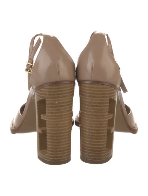 Fendi Zucca FF Logo Leather D'Orsay Pumps