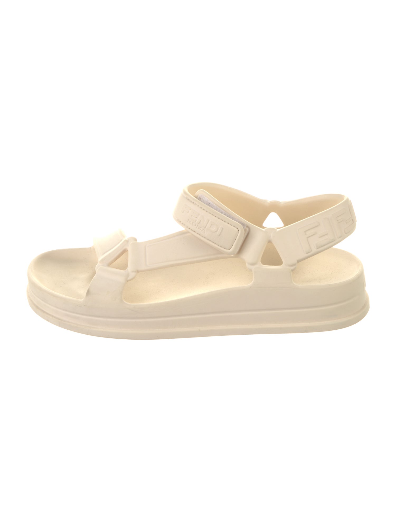 Fendi Zucca FF Logo Rubber Sandals