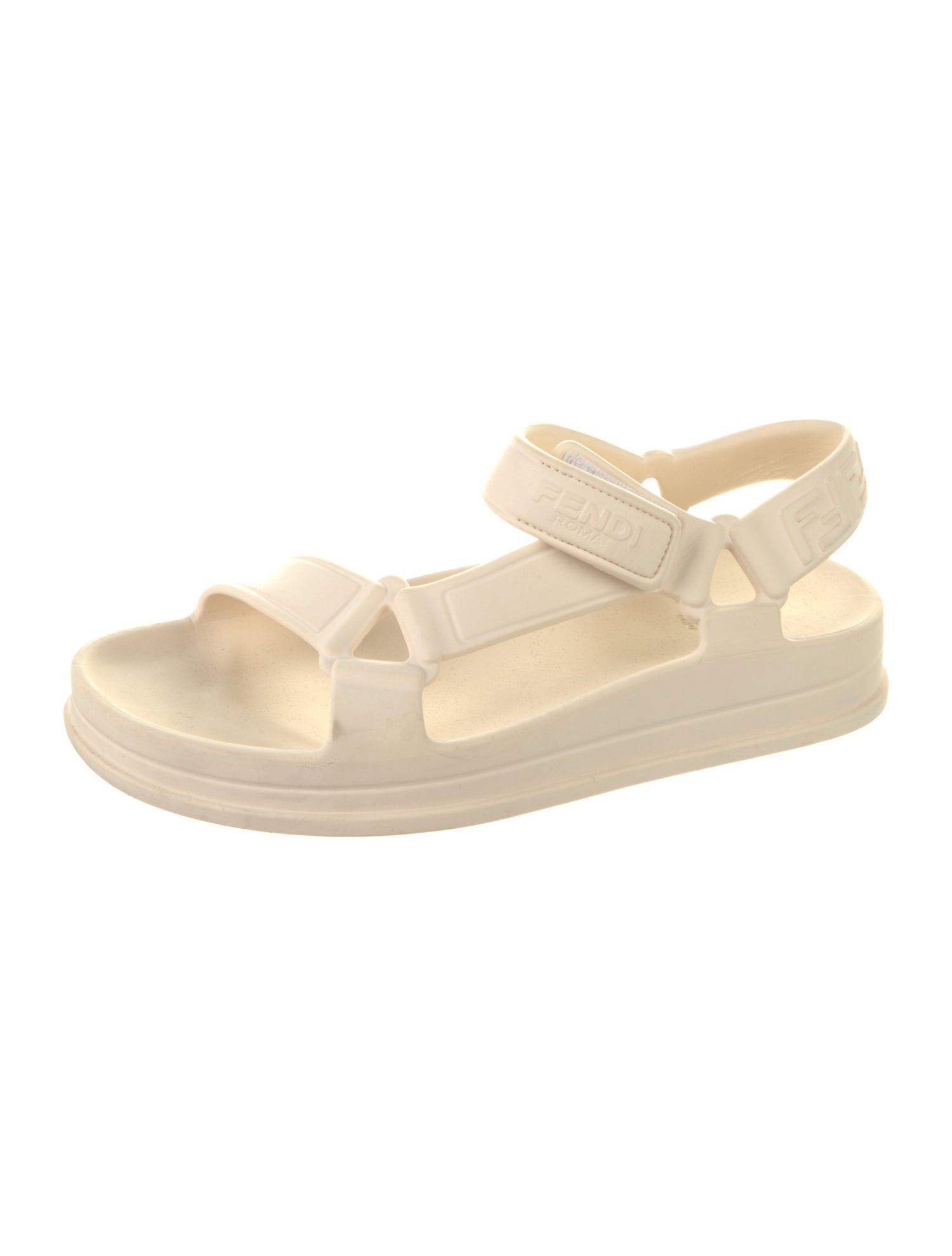 Fendi Zucca FF Logo Rubber Sandals