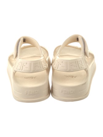 Fendi Zucca FF Logo Rubber Sandals