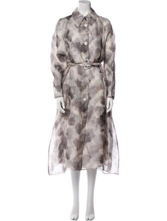 Fendi Silk Printed Coat