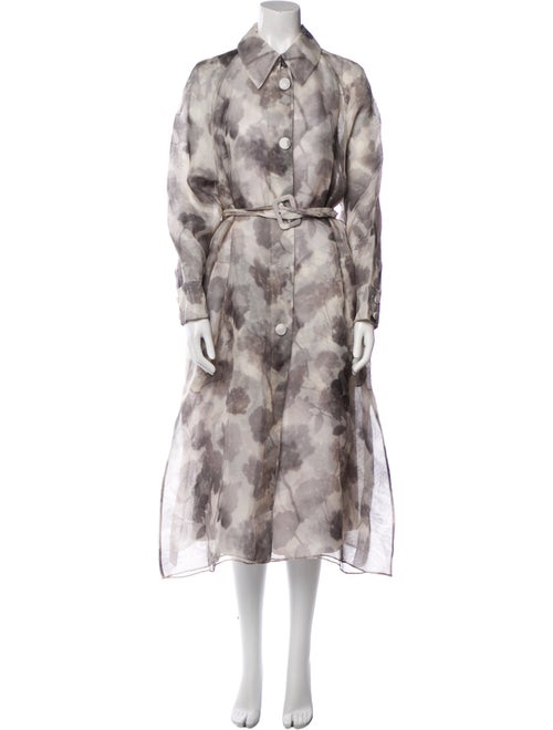 Fendi Silk Printed Coat