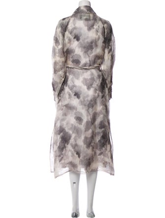 Fendi Silk Printed Coat