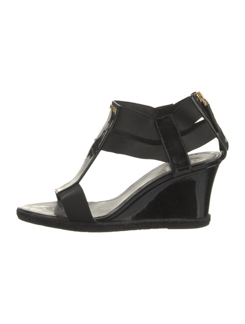 Fendi Patent Leather T-Strap Sandals