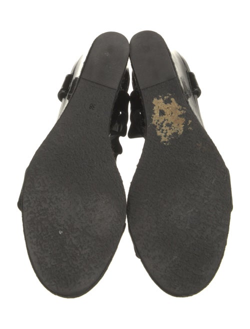 Fendi Patent Leather T-Strap Sandals